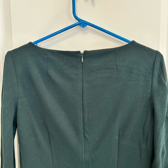 Calvin Klein Sheath Dress Womens 8 Deep Green Flare Sleeves - Picture 6 of 6